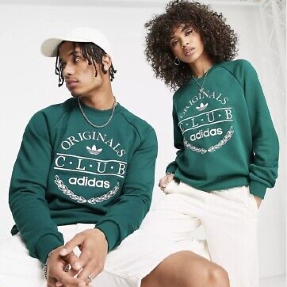 adidas Sweaters - Adidas original embro green crew S